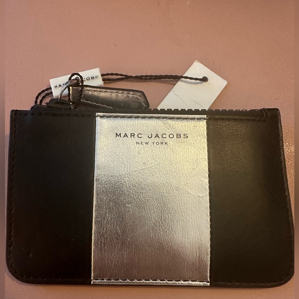 New Marc Jacobs New York Slim Zipper Colorblock Pattern Wallet Zip Pouch